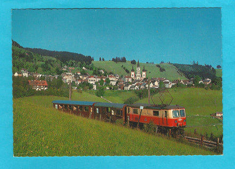 AK Mariazell mit Mariazellerbahn.