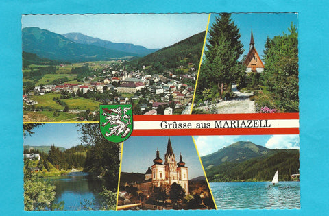 AK Grüsse aus Mariazell.