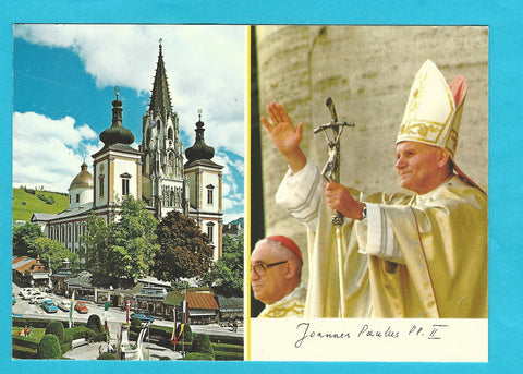AK Basilika von Mariazell. Papst Johannes Paul II.