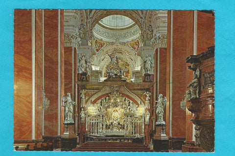 AK Wallfahrtskirche Mariazell. Kirchenschiff mit Gnadenkapelle und Kanzel.