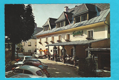 AK Mariazell. Gasthof zum Goldenen Ochsen. Inh. W. u. Z. Nitsche. Arthur-Krupp-Platz 3.