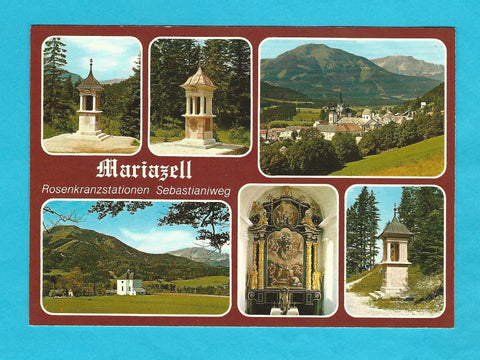 AK Mariazell. Rosenkranzstationen Sebastianiweg.