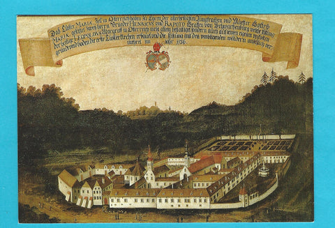 AK Benediktinerkloster Mariazell in Österreich von Anton Zoller. Klein-Mariazell.