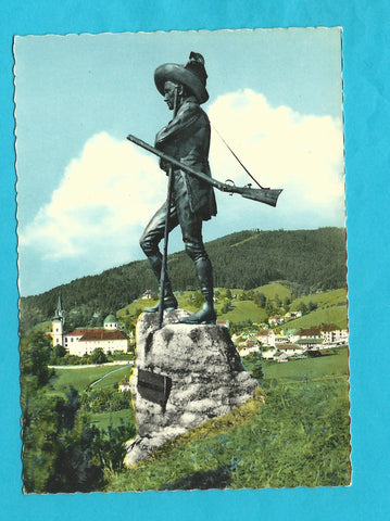 AK Mariazell. Erzherzog Johann Denkmal.
