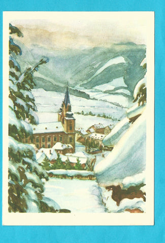 AK Mariazell im Schnee nach einem Aquarell von Prof. A. Janesch.