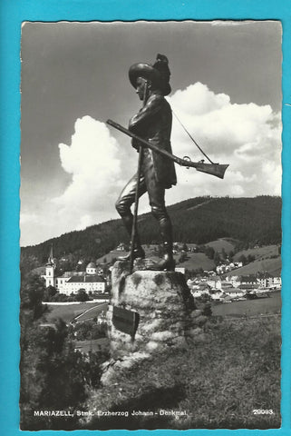 AK Mariazell. Erzherzog Johann Denkmal. (1965)