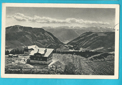 AK Bürgeralpe, Aussicht vom Berg-Hotel. (1948)