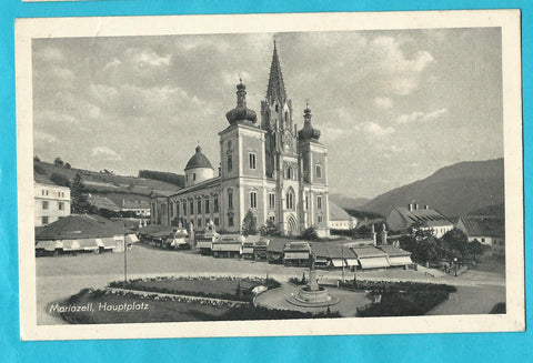AK Mariazell, Hauptplatz. (1960)