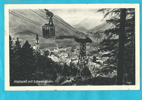 AK Mariazell mit Schwebebahn. (1949)