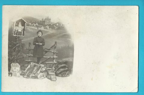 Foto-AK Andenken an Maria Zell 1908.