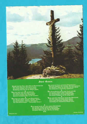 AK Kreuz auf der Bürgeralpe bei Mariazell. Blick gegen Erlaufsee und Gemeindealpe.