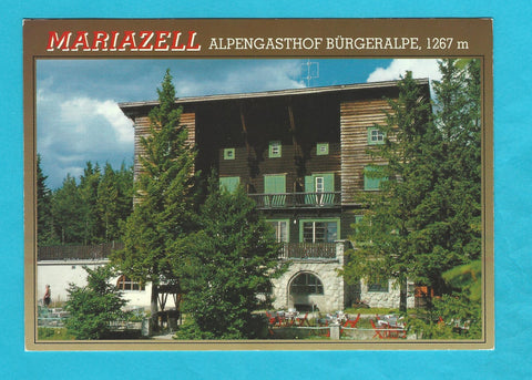 AK Mariazell. Alpengasthof Bürgeralpe. Familie Krcal.