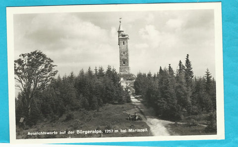 AK Aussichtswarte auf der Bürgeralpe bei Mariazell. (1941)