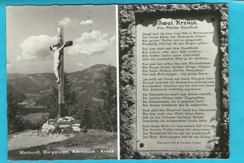 AK Mariazell, Bürgeralpe, Kernstock - Kreuz.