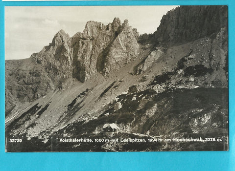AK Voisthalerhütte mit Edelspitzen am Hochschwab. (1941)