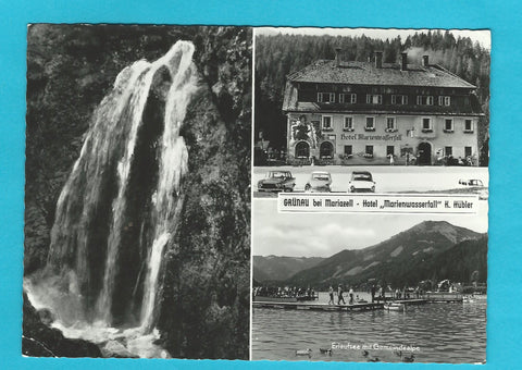 AK Grünau bei Mariazell - Hotel Marienwasserfall H. Hübler.