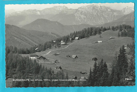 AK Bürgeralpe bei Aflenz gegen Eisenerzer Alpen. (1961)