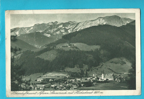 AK Aflenz mit Hochschwab. (1923)