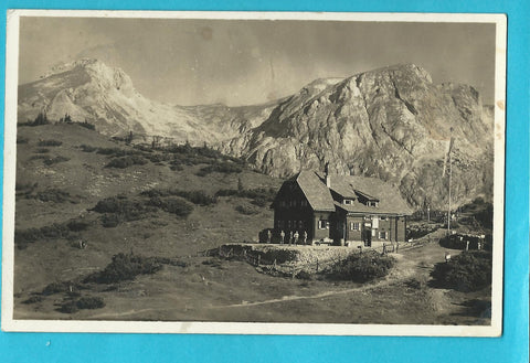 AK Hochschwab. Sonnschienhütte mit Ebenstein und Polster. (1929)