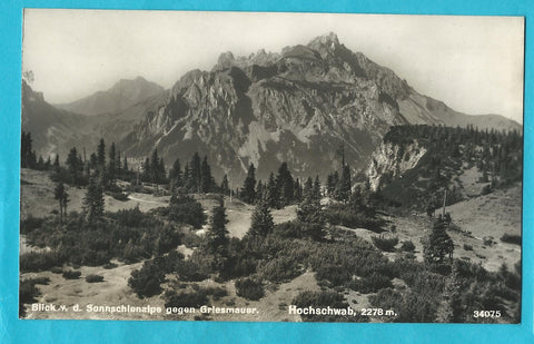 AK Blick v. d. Sonnschienalpe gegen Griesmauer. Hochschwab.
