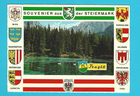 AK Tragöß. Kreuzteich. Souvenier aus der Steiermark.