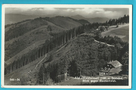 AK Alpl (Waldheimat) Blick gegen Hochschwab. (1936-37)