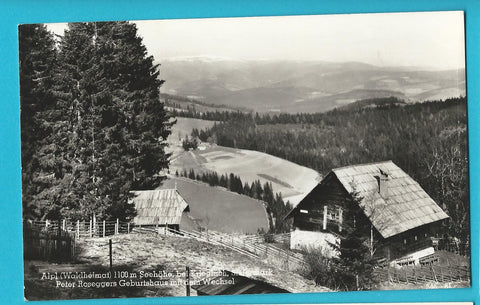 AK Alpl (Waldheimat) bei Krieglach. Peter Roseggers Geburtshaus mit dem Wechsel. (1940-41)