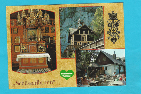 AK Bergwallfahrtskirche Schüsserlbrunn auf dem Hochlantsch. (1990)