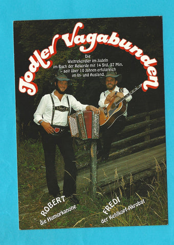 Autogrammkarte Jodler Vagabunden. Robert u. Fredl. Leoben. Kapfenberg.