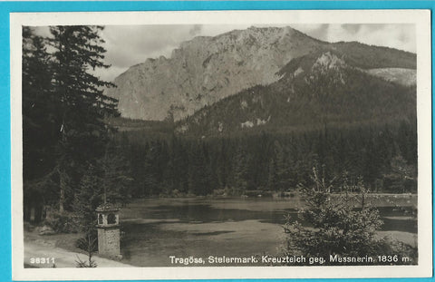 AK Tragöss. Kreuzteich gegen Messnerin.