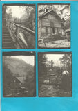 5 Fotos "Auf dem Weg von Schüsserlbrunn in die Breitenau" (1912) Wanderung einer Familie.