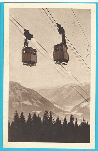 AK Mariazell, Seilschwebebahn auf das Bürgeralpl. (1928)