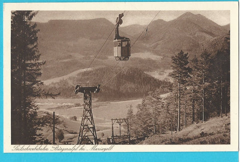 AK Seilschwebebahn. Bürgeralpl bei Mariazell. (1929)