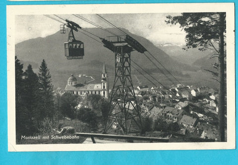 AK Mariazell mit Schwebebahn. (1951)