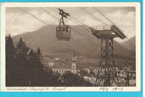 AK Seilschwebebahn Bürgeralpl bei Mariazell. (1929)