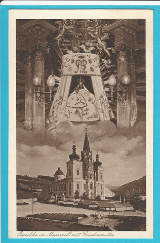 AK Basilika in Mariazell mit Gnadenmutter (1930).