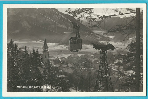 AK Mariazell mit Schwebebahn.