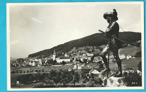AK Mariazell. Erzh. Johann Denkmal.