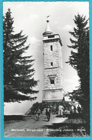 AK Mariazell, Bürgeralpe - Erzherzog Johann Warte.