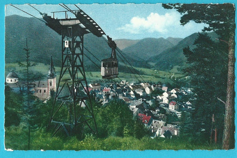 AK Mariazell mit Seilbahn auf die Bürgeralpe.