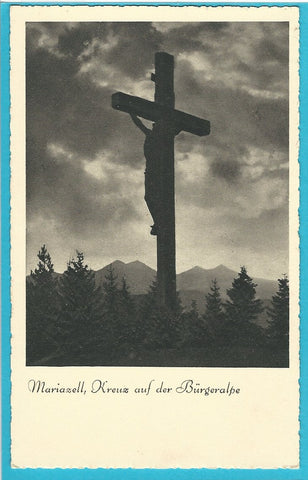 AK Mariazell, Kreuz auf der Bürgeralpe.