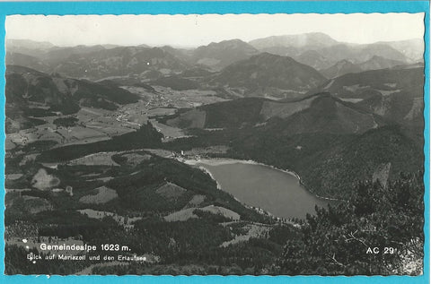 AK Gemeindealpe. Blick auf Mariazell und den Erlaufsee.