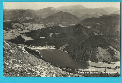 AK Gemeindealpe. Blick auf Mariazell und Erlaufsee.