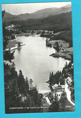 AK Hubertussee in der Walster bei Mariazell. (1956)