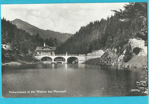 AK Hubertussee in der Walster bei Mariazell. (1956)