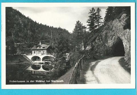 AK Hubertussee in der Walster bei Mariazell. (1955)