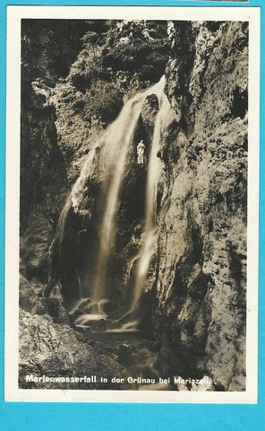 AK Marienwasserfall in der Grünau bei Mariazell. (1936)