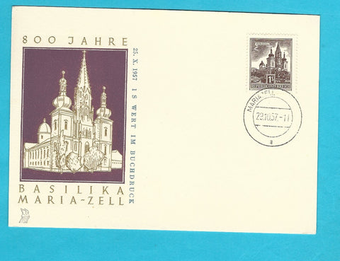 AK 800 Jahre Basilika Mariazell mit Stempel.