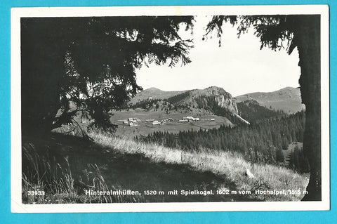 AK Hinteralmhütten mit Spielkogel vom Hochalpel.