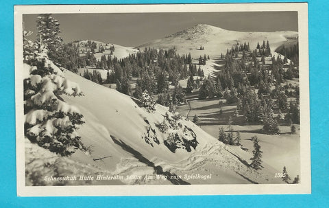 AK Schneeschuh Hütte Hinteralm. Am Weg zum Spielkogel. (1931)